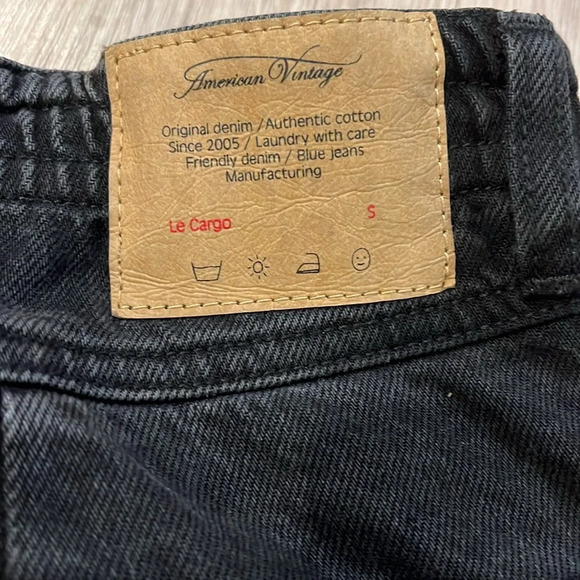 American Vintage Black Cargo Pants - Picture 3 of 4